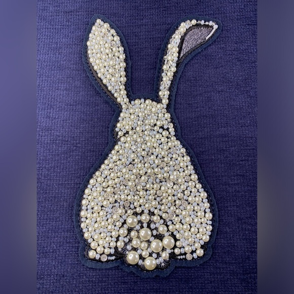 Kate Spade Manhattan large tote bag rabbit embroide pearls rhinestones - Picture 4 of 12